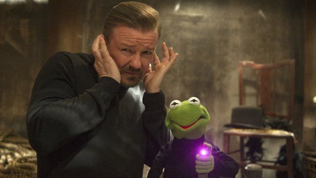 Ricky Gervais plays Dominic Badguy, sidekick to frog villain Constantine