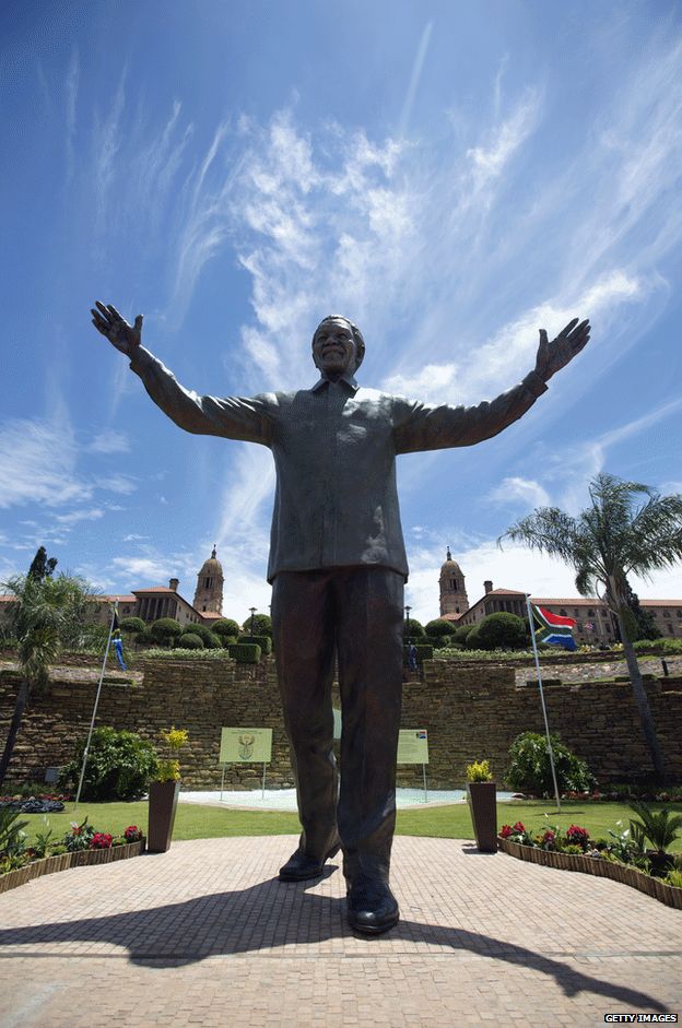 The statue of Nelson Mandela statue in Pretoria, January 2014