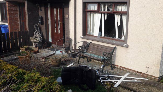 One of three houses attacked in Larne "rampage"