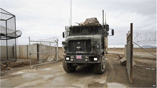 British military vehicle at Camp Bastion