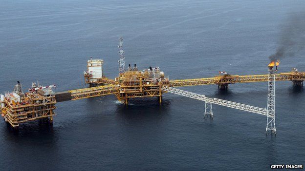 Total oil platform at Amenem, near Port Harcourt in Niger Delta (file image)