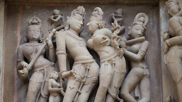 Sculpture from temple in Khajuraho