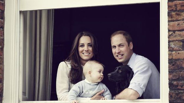 The Duke and Duchess of Cambridge and Prince George