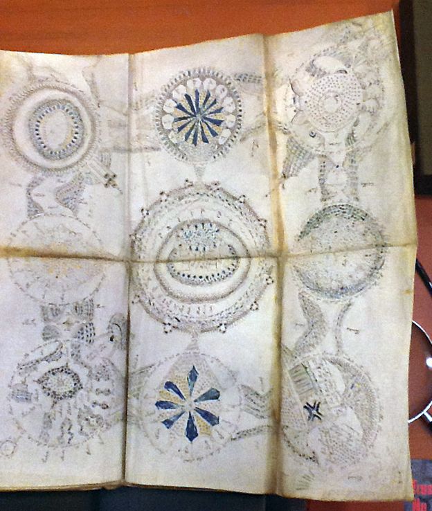 Some astrological-style designs from the Voynich Manuscript