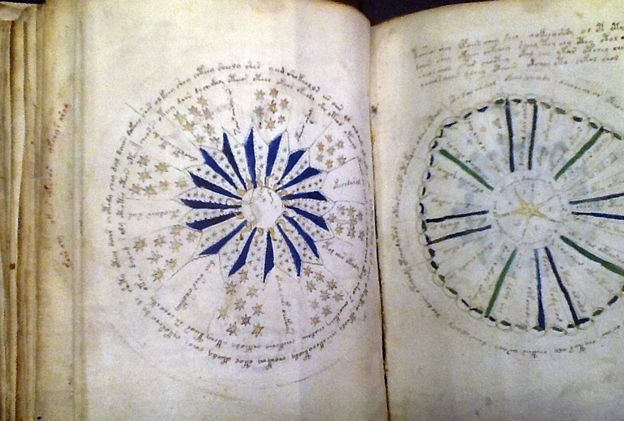 Some astrological-style designs from the Voynich Manuscript