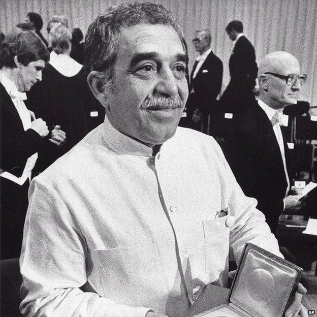 Marquez with the Nobel Prize
