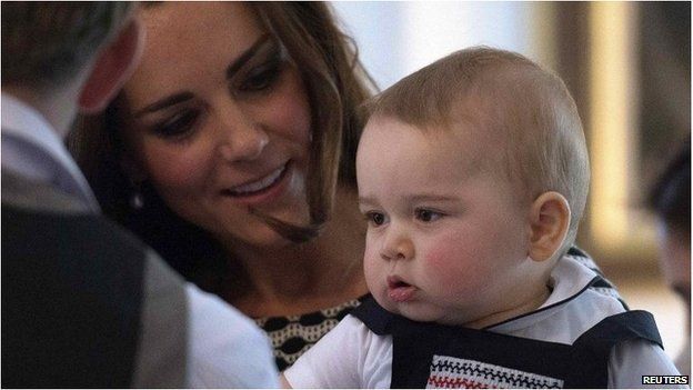 Duchess of Cambridge and Prince George