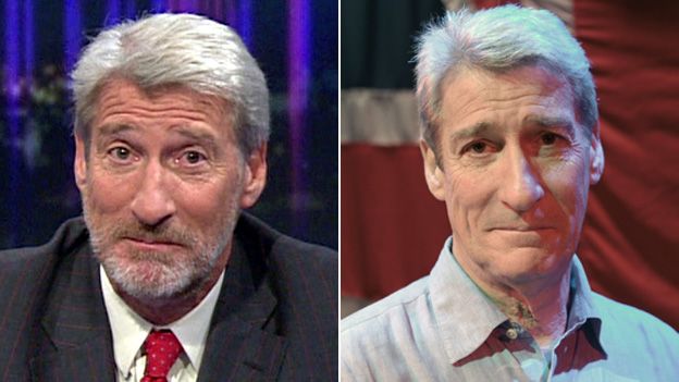 Jeremy Paxman with a beard and without