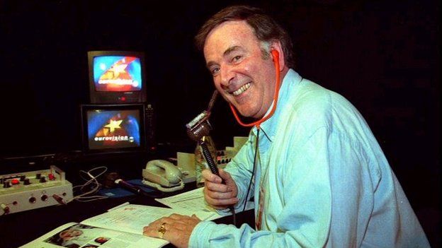 Terry Wogan commentating on the Eurovision Song Contest