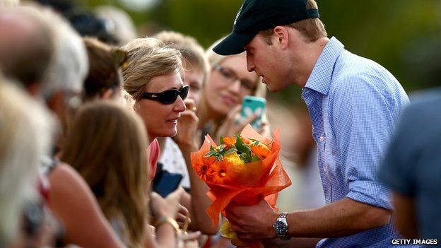 Prince William meets well-wishers on Friday