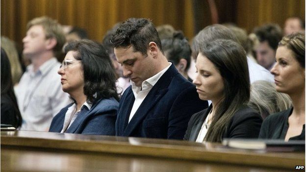 Relatives of South African Paralympic athlete Oscar Pistorius, in court
