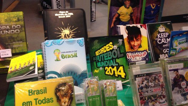 World Cup goods in Sao Paulo shop