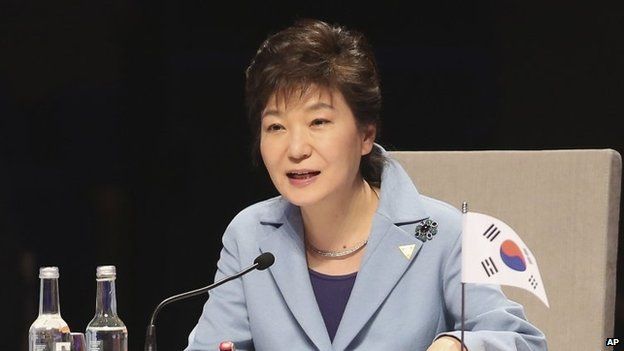 South Korean President Park Geun-hye, in file image from 24 March 2014