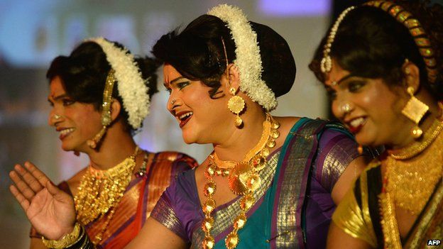 File photo of transgender people in India