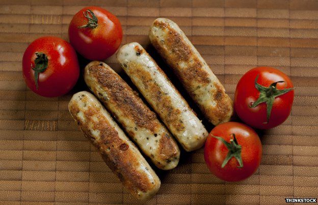 Vegetarian sausages