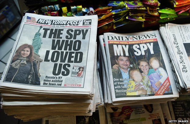Headlines about the 2010 spy case