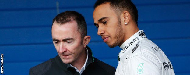 Paddy Lowe and Lewis Hamilton