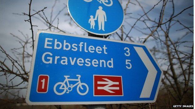 Ebbsfleet road sign