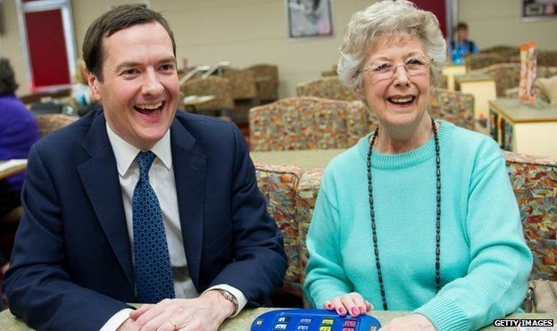 George Osborne has a game of bingo after his Budget duty cuts