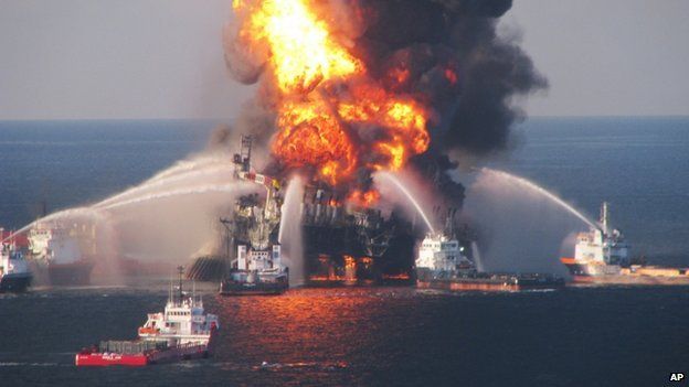 The Deepwater Horizon explosion in the Gulf of Mexico killed 11 people
