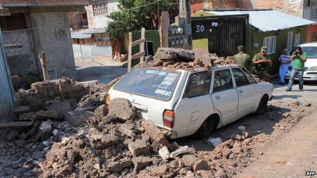 Earthquake damage in Chilpancingo