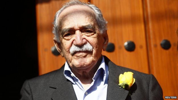 Garcia Marquez outside his house in Mexico, 6 March 14