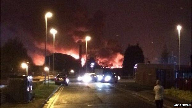 Fire in Leeds