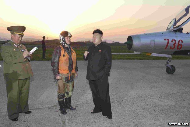 Kim Jong-un visits a flight training centre