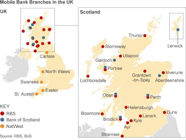 map of mobile branches in the UK