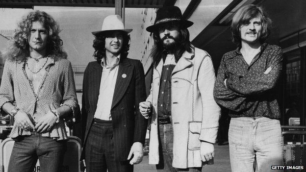 Left to right: Robert Plant, Jimmy Page, John Bonham and John Paul Jones