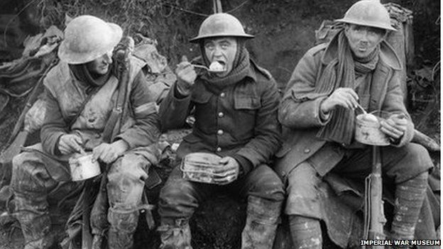 Soldiers eating