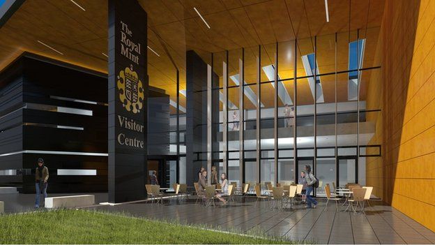 Artist's impression of the new visitor centre at the Royal Mint