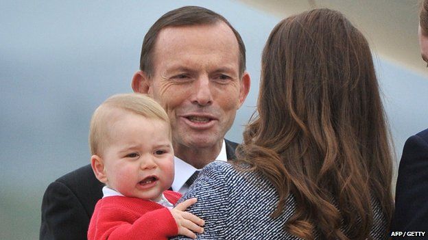 Tony Abbott and the Duchess of Cambridge
