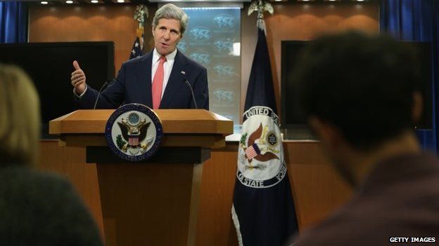 John Kerry making statement on Ukraine