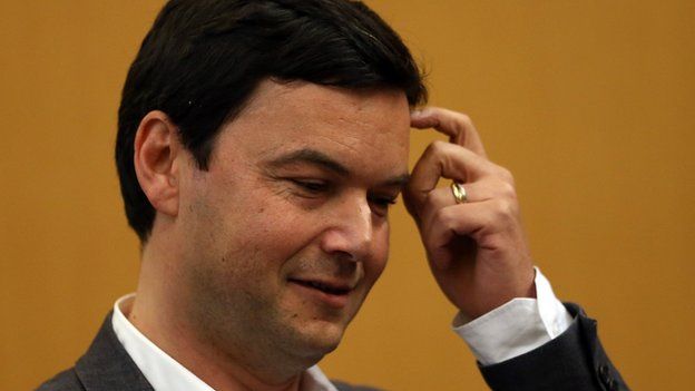 French economist Thomas Piketty appears at a lecture in Berkeley, California, on 23 April, 2014.