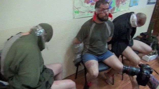 The alleged seized Ukrainian security service members