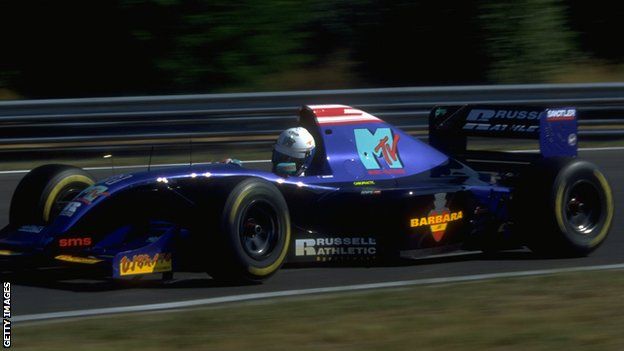 David Brabham in his Simtek car at the Hungarian Grand Prix
