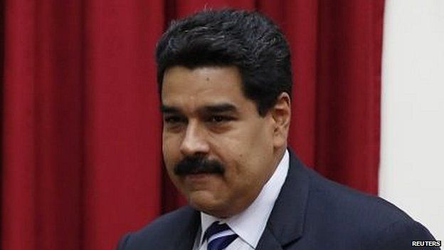 President Nicolas Maduro on 21 April 2014