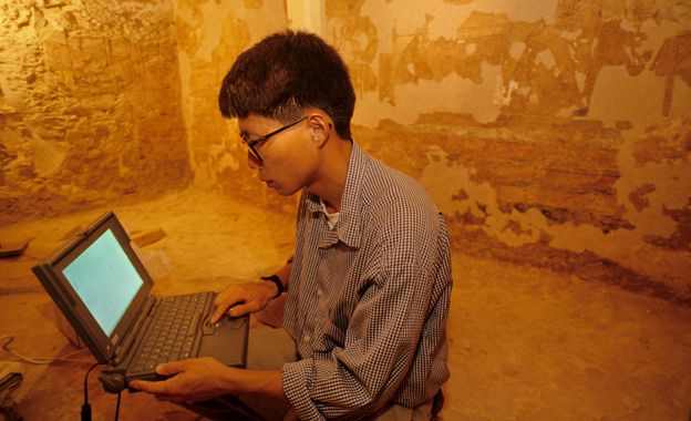 Computer mapping in an Egyptian tomb