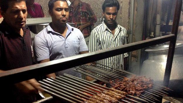Beef kebab stall