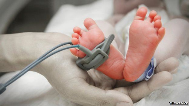 Premature baby's feet