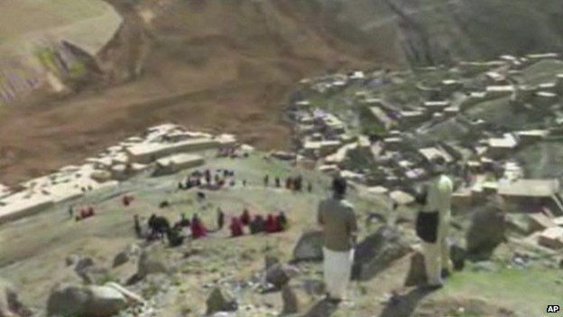 Television images show extent of landslide