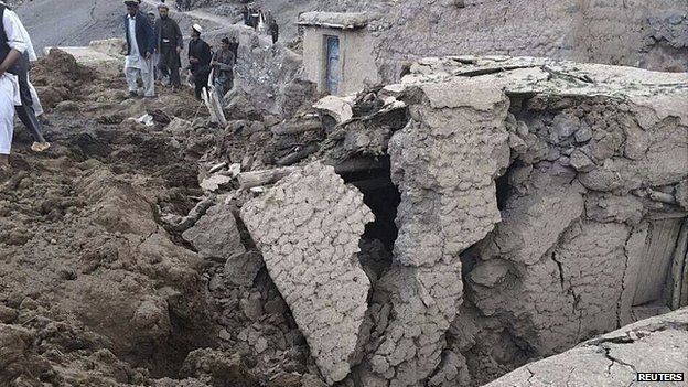 Landslide in Argo district in Badakhshan province