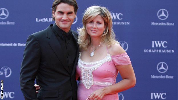 Roger Federer and his wife Mirka Federer