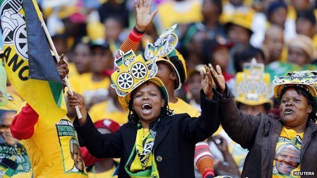 ANC supporters at a party rally in Soweto, South Africa - 4 May 2014