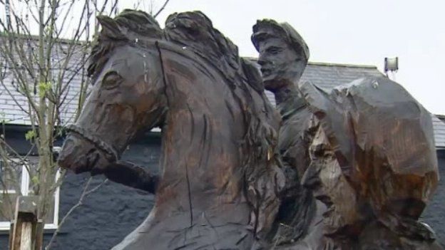 Rebecca Riots sculpture in St Clears