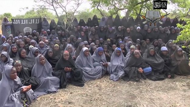 A group of girls, claimed to be the missing school girls