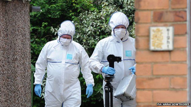 Forensic officers at a property in York