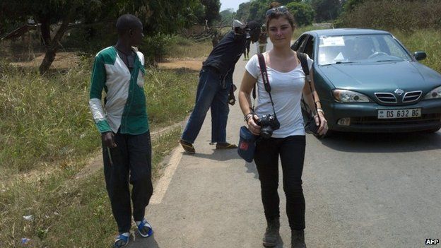 Camille Lepage in Damara, north of Bangui - February 2014
