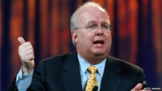 Karl Rove speaks at a 2008 panel discussion in San Francisco, California.